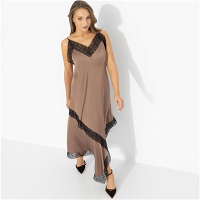 Платье шёлковое, Как Кейт Мосс (кофе)