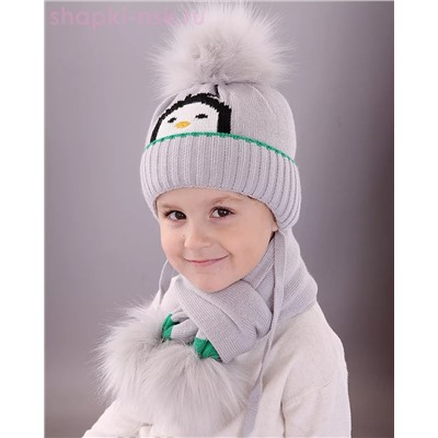 03-59-D Комплект для мальчика (шапка+шарф) (48-50)