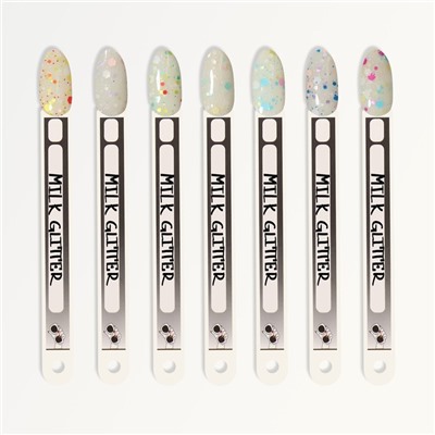 Гель лак для ногтей, «MILK GLITTER», 3-х фазный, 8мл, LED/UV, цвет прозрачный (03)