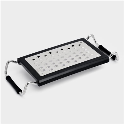 Тёрка раздвижная с ручками Magistro Sharp, 23×10.1×2.6 см, 301 сталь, чёрная