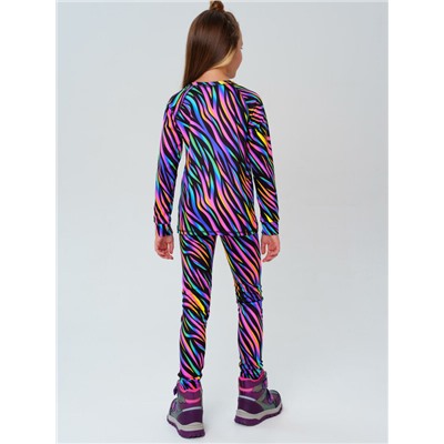 Термокомплект трикот. для девочек: фуфайка (футболка) с длин. рук, брюки