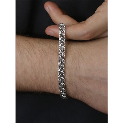 Браслет из чернёного серебра - Бисмарк, 21 см 925 пробы БРБ11021ч