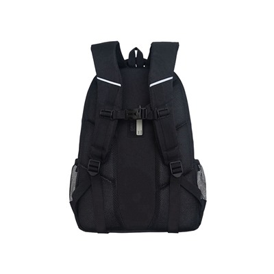 Рюкзак молодежный, 45×32×23 см, Grizzly 530, эргономичная спинка, отделение для ноутбука, чёрный, RU-530-1_1