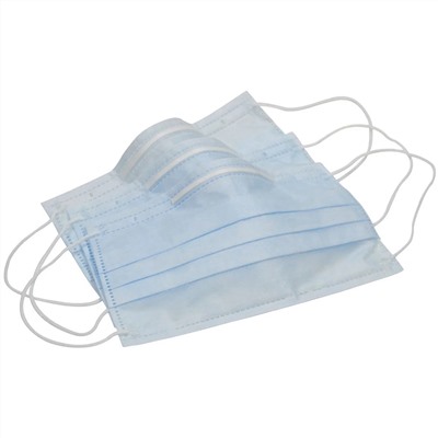 Nail Art Маска медицинская трехслойная одноразовая нестерильная, 50 шт./уп., голубой 12149