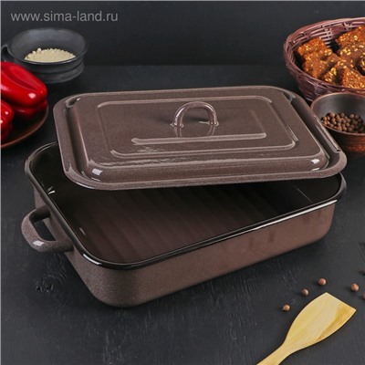 УЦЕНКА Противень 4.5 л коричневый рябчик