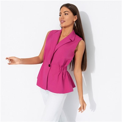 Жилет приталенный на резинке, Летнее наслаждение (розовый)