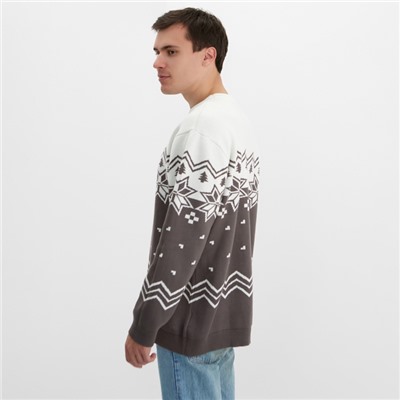 Свитер вязаный новогодний KAFTAN Scandinavia, размер 50, серый