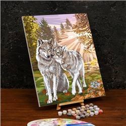 Картина по номерам на холсте с подрамником «Волки», 40×50 см