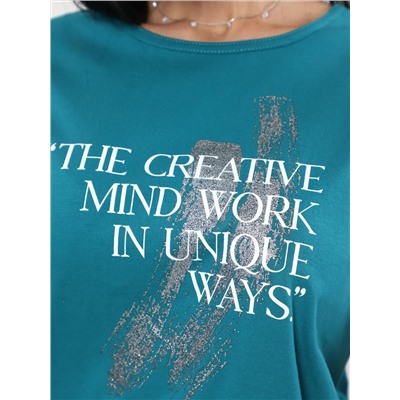 Фрактал - футболка петроль