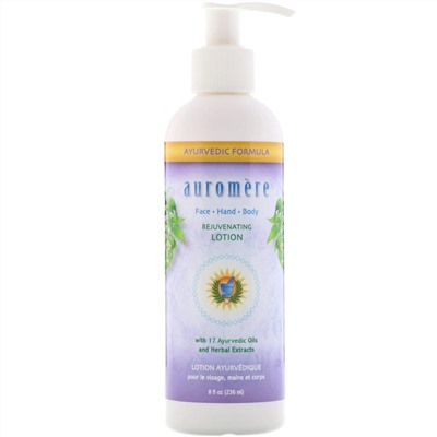 Auromere, Rejuvenating Face, Hand & Body Lotion, 8 oz (236 ml)