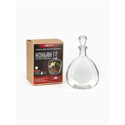 Подарочный набор для приготовления настойки «Коньяк по-латгальски»: набор трав и специй 6 г, штоф 500 мл., инструкция