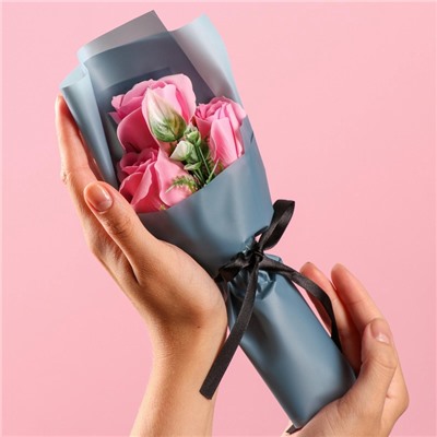 Букет мыльных роз, розовые