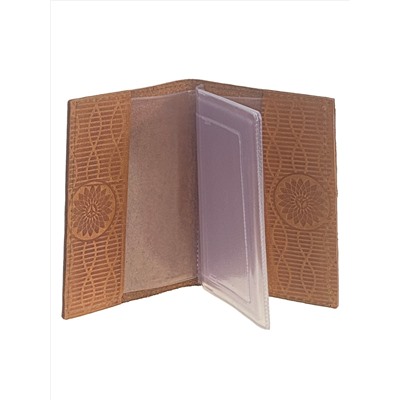 Обложка для автодокументов из искусственной кожи, цвет коричневый