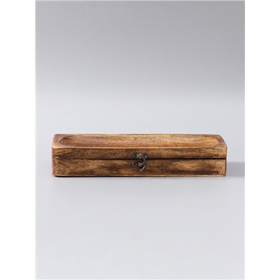 УЦЕНКА Подставка под благовония с хранением «Футляр», 31×10×5.5 см, дерево шишам