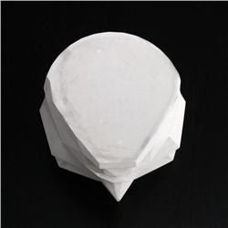 Кашпо полигональное «Голова», цвет белый, 11 × 12 см