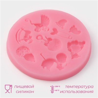Молд Доляна «Для новорождённого», силикон, d=7.5 см, розовый