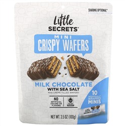 Little Secrets, Mini Crispy Wafers, Milk Chocolate with Sea Salt, 10 Individually Wrapped Minis, 3.5 oz (100 g)