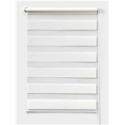 Штора рулонная 60×160 см «День и Ночь», по полотну 56×160 см, белая