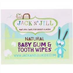Jack n' Jill, Натуральные салфетки для десен и зубов для малышей, 25 салфеток в индивидуальных упаковках
