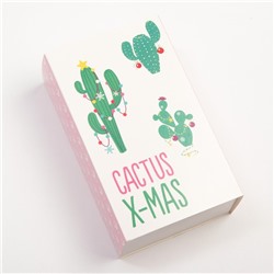 Носки женские новогодние «Кактусы» размер 36-40 (23-25 см), набор 2 пары