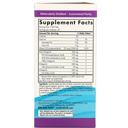 Nordic Naturals, Полный комплекс Омега-D3, лимон, 1000 мг, 120 капсул