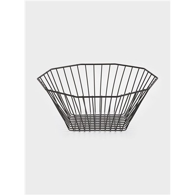 Корзинка - ваза для фруктов «Квадраты», 29×11.5 см, чёрная