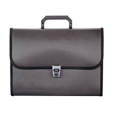 Портфель пластиковый А4 30 мм с  7 отд. с отороч. черный 0,95мм NL6275-06 inФОРМАТ