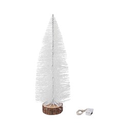 Фигура светодиодная «Ёлка белоснежная» 30 см, 20 LED, от батареек AG13×3, свечение тёплое белое