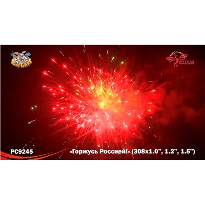 Фейерверк РС9245 Горжусь Россией! (1", 1,2", 1,5" х 308)