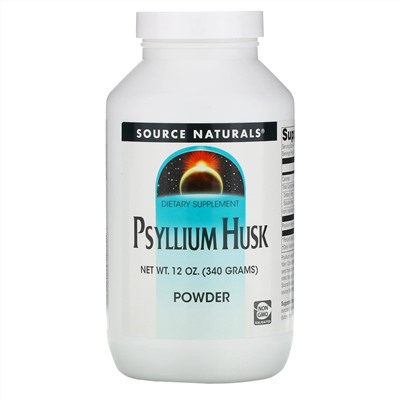 Source Naturals, Порошок из шелухи семян подорожника, 340 г