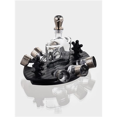 Мини-бар «Фрегат. Скандинавия», 8 предметов: барная стойка, графин, стопки 6 шт., 500/50 мл