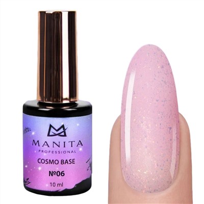 MANITA База для ногтей камуфлирующая с блестками №06 / Cosmo Base, 10 мл