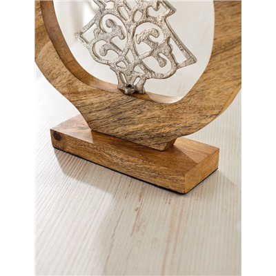 Сувенир интерьерный в деревянном кольце «Ёлочка», 25×8×28 см