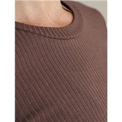 Джемпер из трикотажа в широкий рубчик