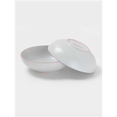 Тарелки Доляна «Ваниль», 18 предметов: 6 тарелок d=19 см, 6 тарелок d=27 см, 6 мисок d=19 см, керамика, белые