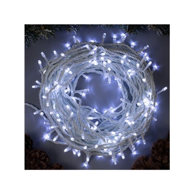 Гирлянда «Нить» 20 м, IP44, белая нить, 200 LED, свечение белое, 8 режимов, 220 В