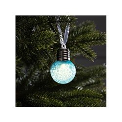 Ёлочный шар «Синий», d=5 см, 1 LED, от батареек AG13×3, свечение тёплое белое