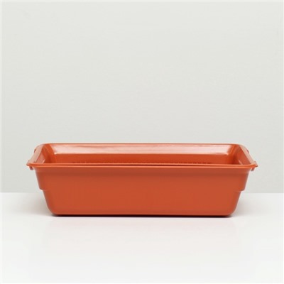 Туалет для кошек, 36×25×9 см, глубокий, с сеткой, пластик, коричневый