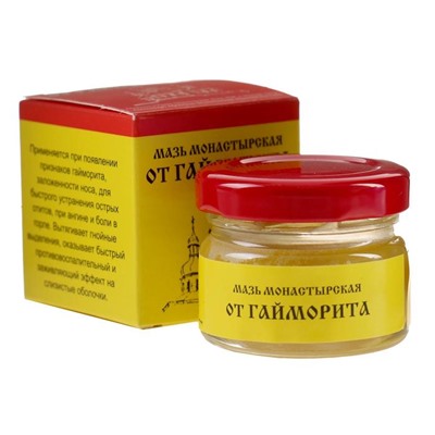 Мазь «Монастырская От гайморита», 25 мл, «Бизорюк»
