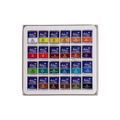 Акварель художественная в кюветах «Гамма. Студия», 24 цвета × 2.5 мл