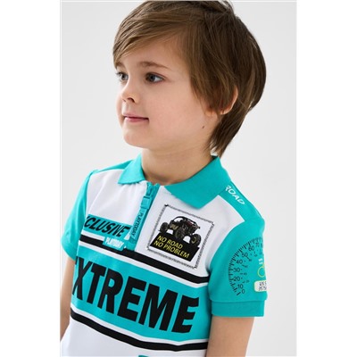 Джемпер трикотажный с воротником поло для мальчиков PLAYTODAY, 1239831