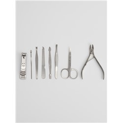 Набор маникюрный «Рептилия», 8 предметов, в футляре, чёрный