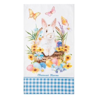 Полотенце «Зайчики», 40×73 см, 100% хлопок, саржа 190 г/м²
