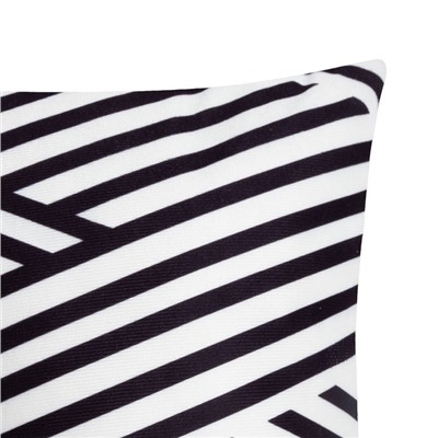 Наволочка декоративная «Этель. Полосы» 40×40 см, велюр