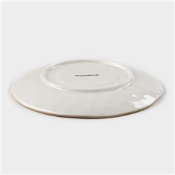 Блюдце фарфоровое Доляна «Космос», d=16 см, цвет красный