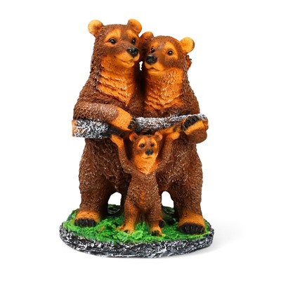 Садовая фигура из полистоуна «Мишки-семейка», 45×25×32 см