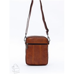 Сумка мужская кожаная 8611S brown Fuzhiniao в Новосибирске