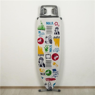 Доска гладильная Nika «Ника 10», 123×39 см, регулируемая высота до 90 см, европодставка, МИКС