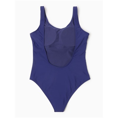 Купальник женский слитный с открытой спиной MINAKU, с принтом, размер 42, синий