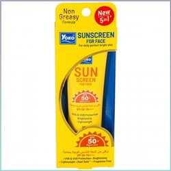 Мега защита от солнца, крем для лица 5 в одном Yoko SPF50